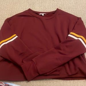 Burgundy cropped sweater